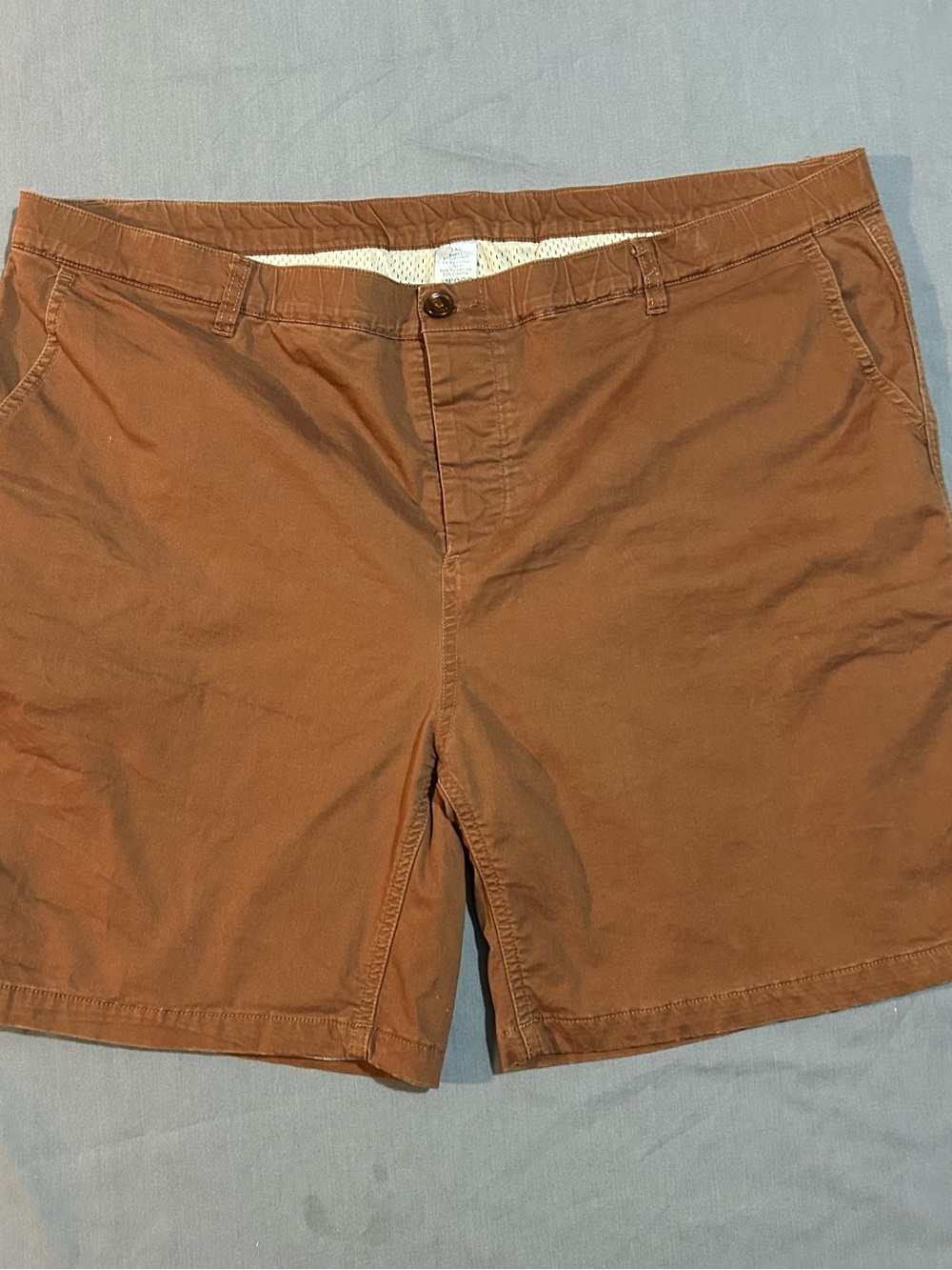 Woof Shorts Men’s Shorts Saddle Brown Mesh Lined Preppy Chino Button Fly Hiking